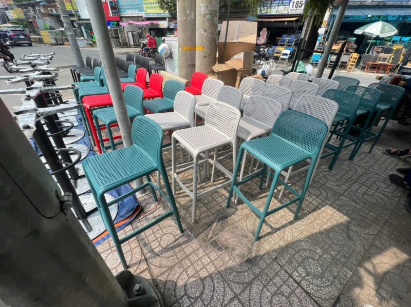 Ghế cao quầy bar ngoài trời bằng nhựa độc đáo ST3029