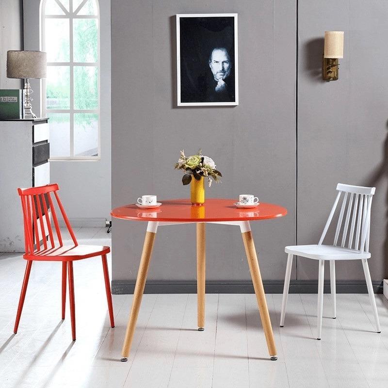 Ghế phòng ăn lưng nhựa chân thép đa sắc màu ST3044