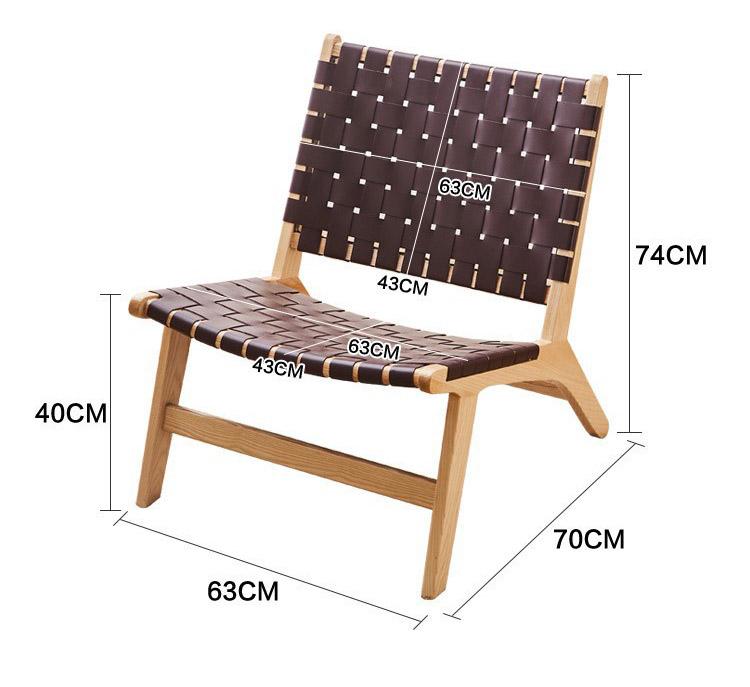 Ghế thư giãn khung gỗ đan mây tự nhiên AW1733 11