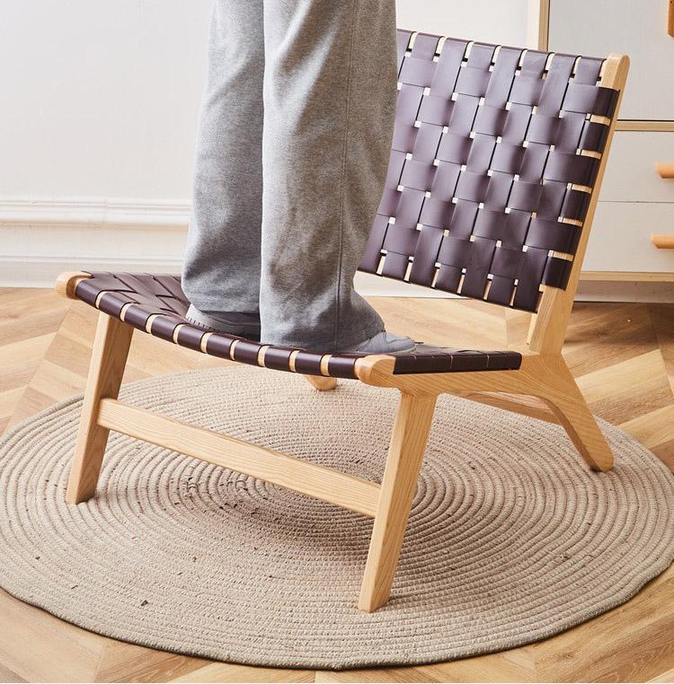 Ghế thư giãn khung gỗ đan mây tự nhiên AW1733 10