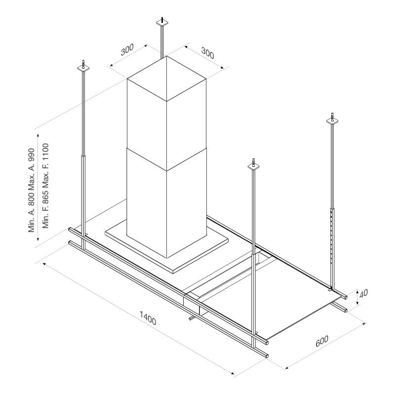 Máy hút khói khử mùi Malloca INDUST K140B