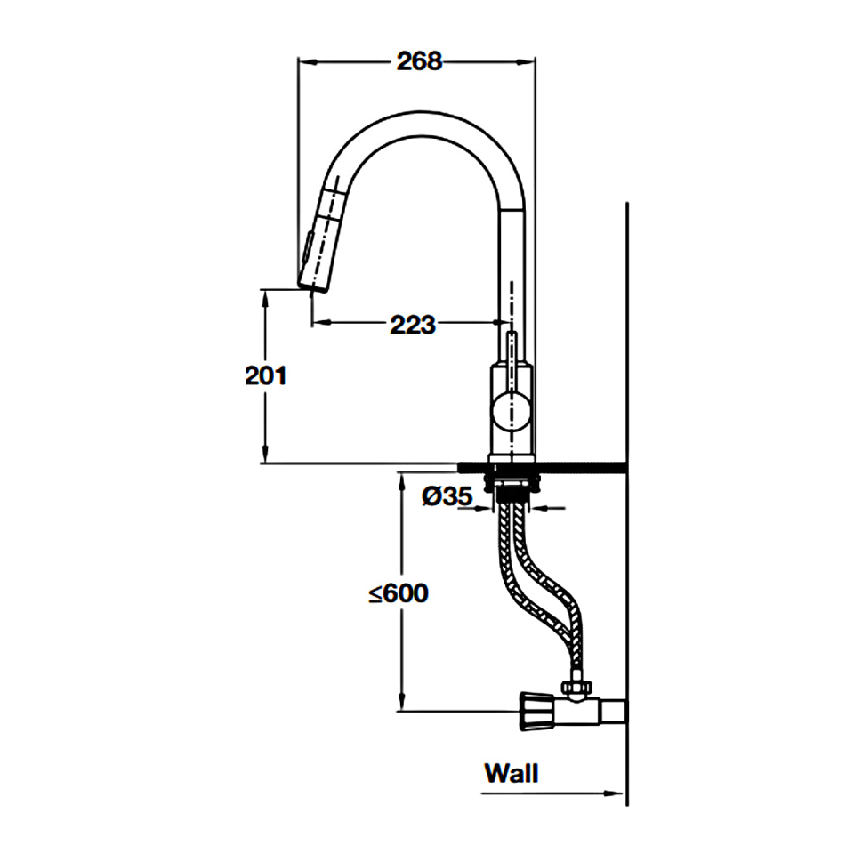 Vòi rửa chén inox cảm ứng Hafele 570.58.631