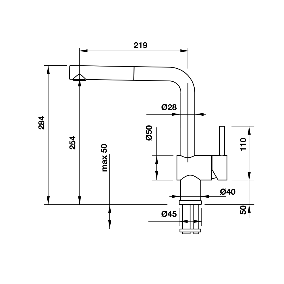 Vòi rửa đồng mạ Chrome Hafele 565.68.250