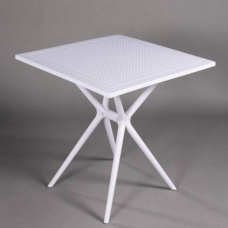 Bàn cà phê mặt vuông bằng nhựa decor sân vườn ST3024