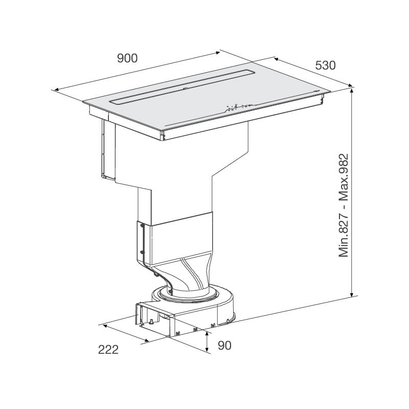 Bếp 4 từ kết hợp máy hút Malloca HIH-904 SLIM