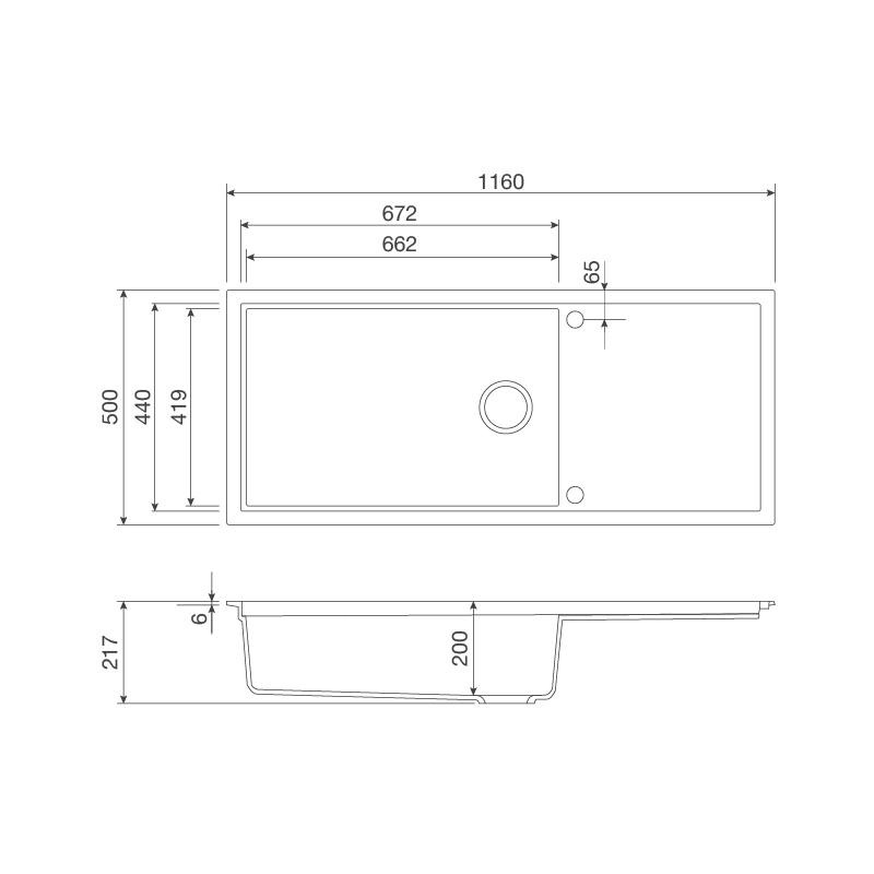 Chậu rửa đá Granite cao cấp Malloca SENSE K82