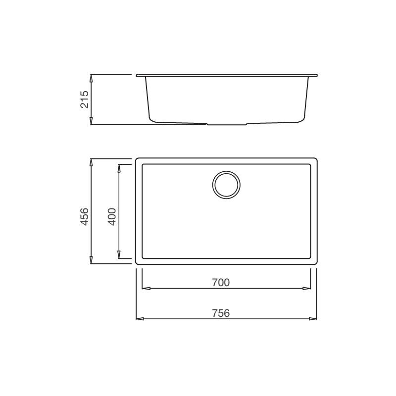 Chậu rửa đá Granite Malloca ZEN K-13040