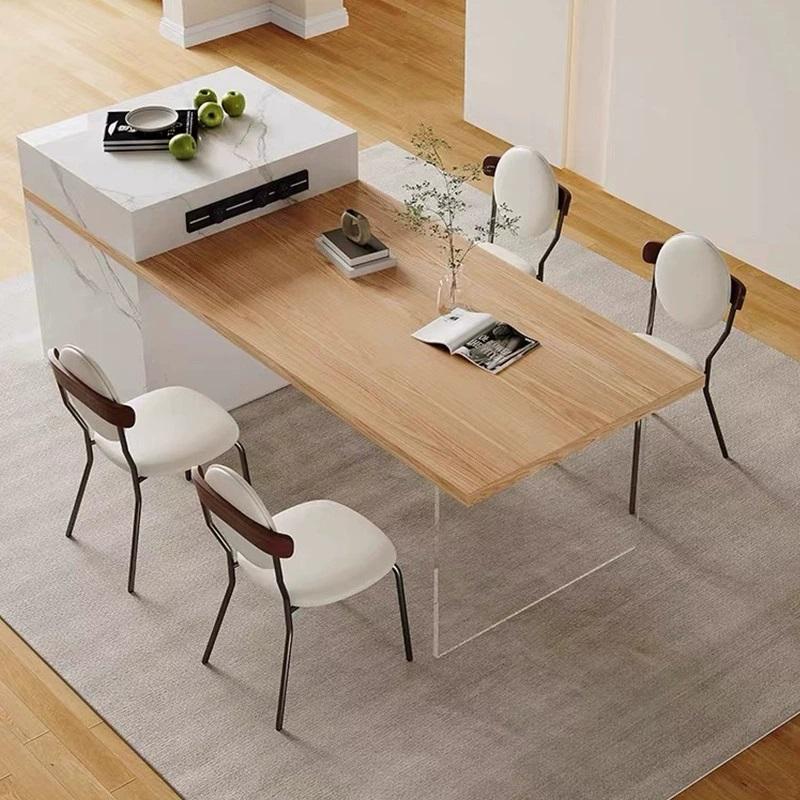 Ghế da decor tựa lưng gỗ cao cấp LXY6517