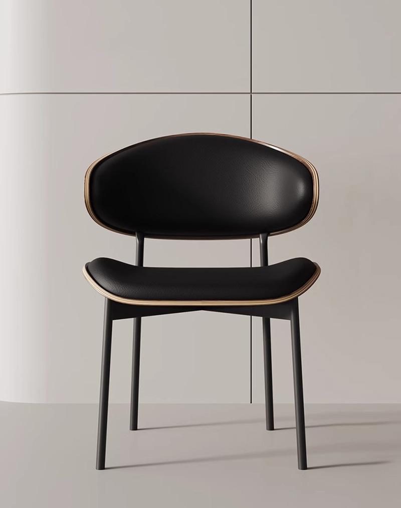 Ghế da ốp gỗ decor sang trọng LXY6280