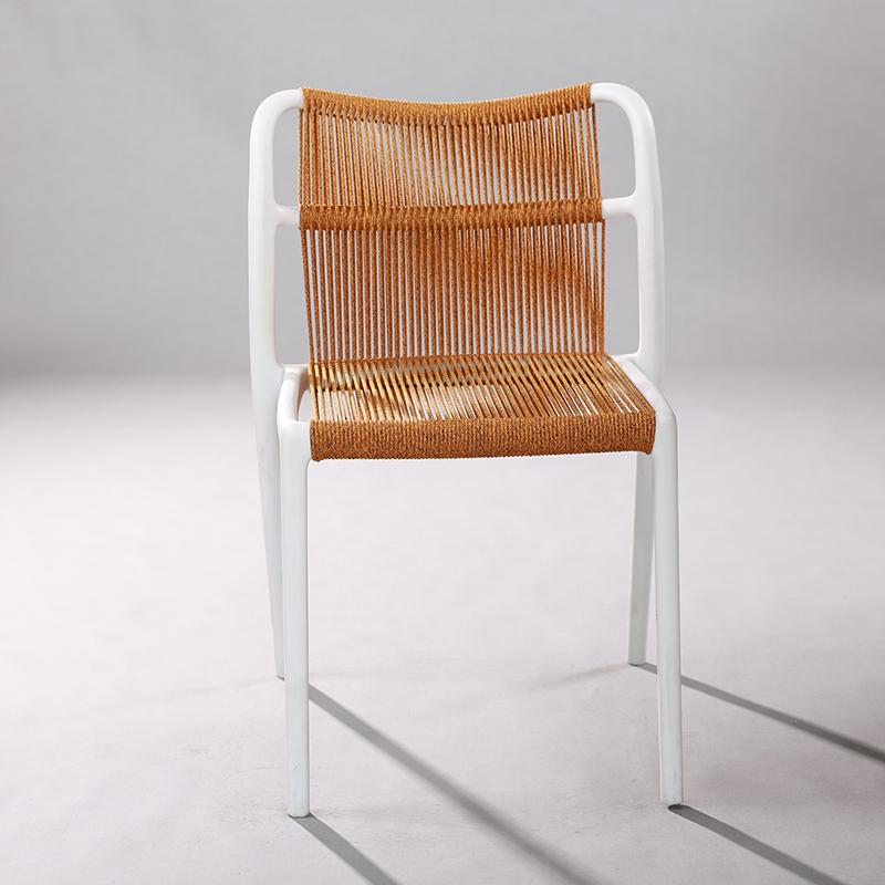 Ghế tựa lưng khung nhựa dây đan sáng tạo ST3038