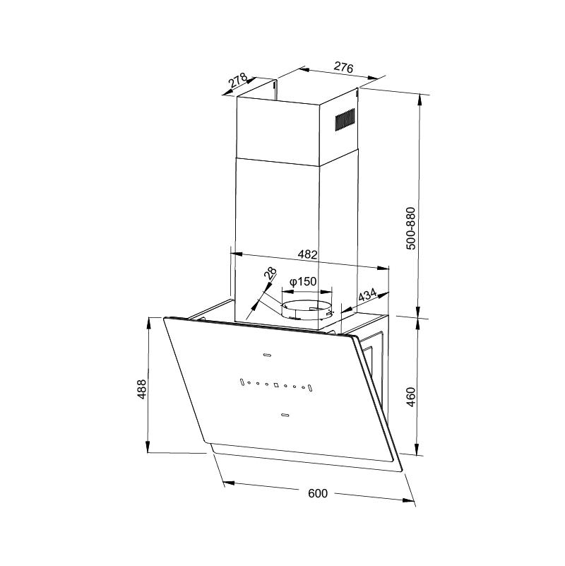 Máy hút khử mùi thông minh Malloca MC 60GTC
