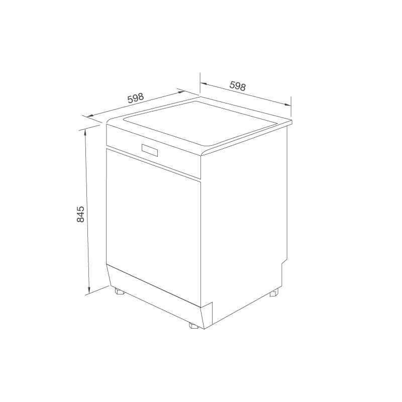 Máy rửa chén độc lập Malloca MDW14-BS10TFT