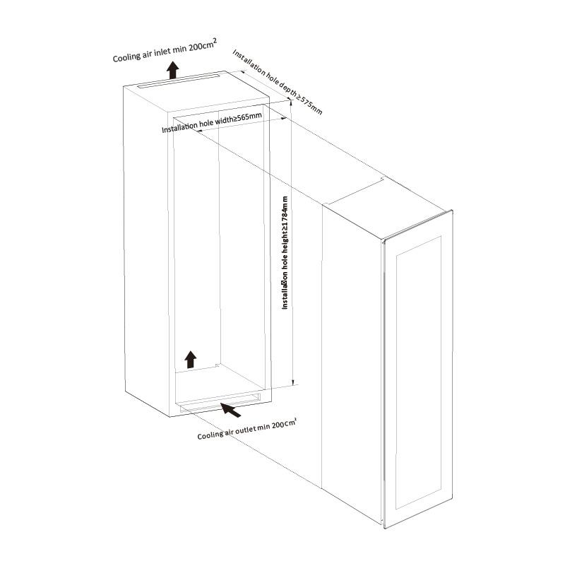 Tủ bảo quản rượu vang lắp âm Malloca MWC-95BI