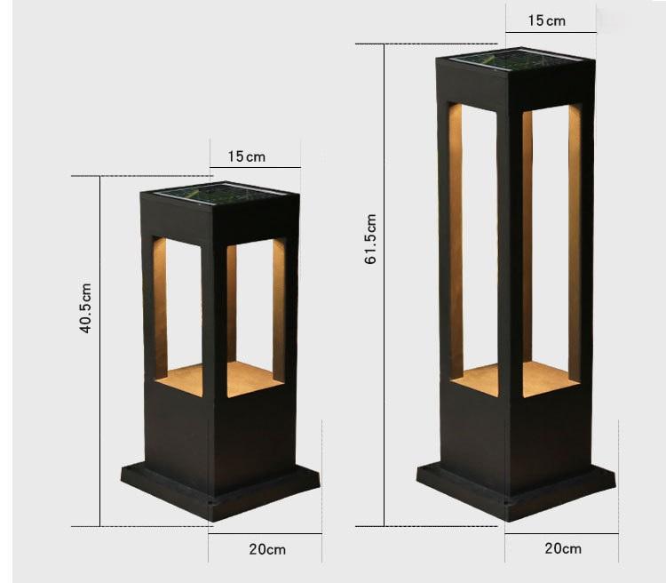 Đèn năng lượng mặt trời sân vườn hình trụ WK9772