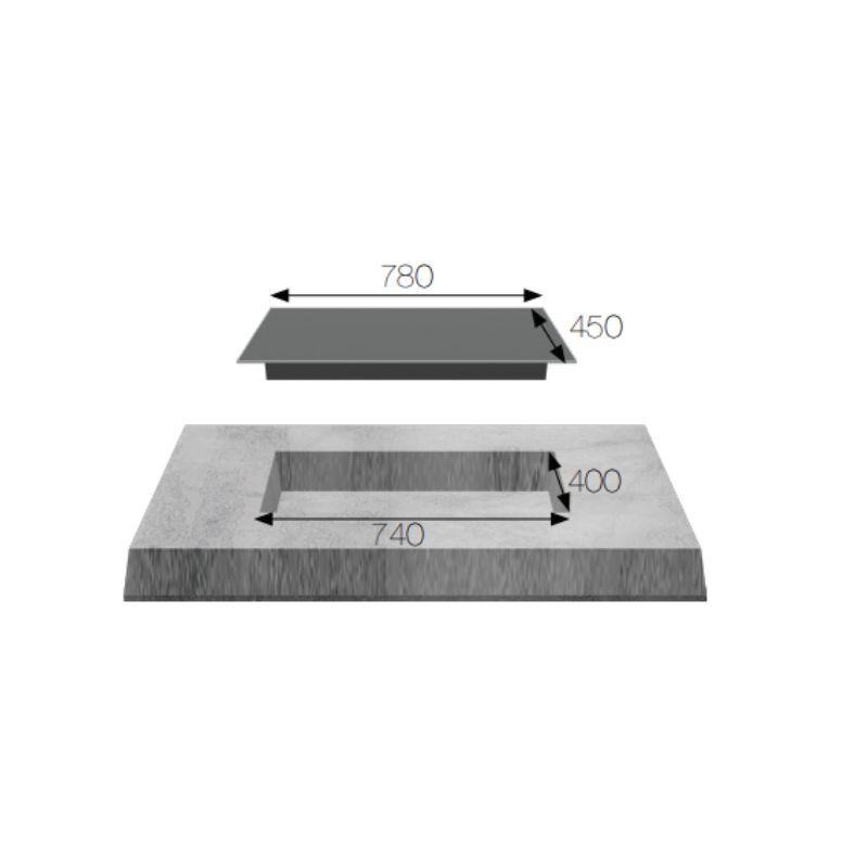 Kích thước Bếp điện thông minh 2 từ kết hợp 1 điện KAFF KF-IH6003IH