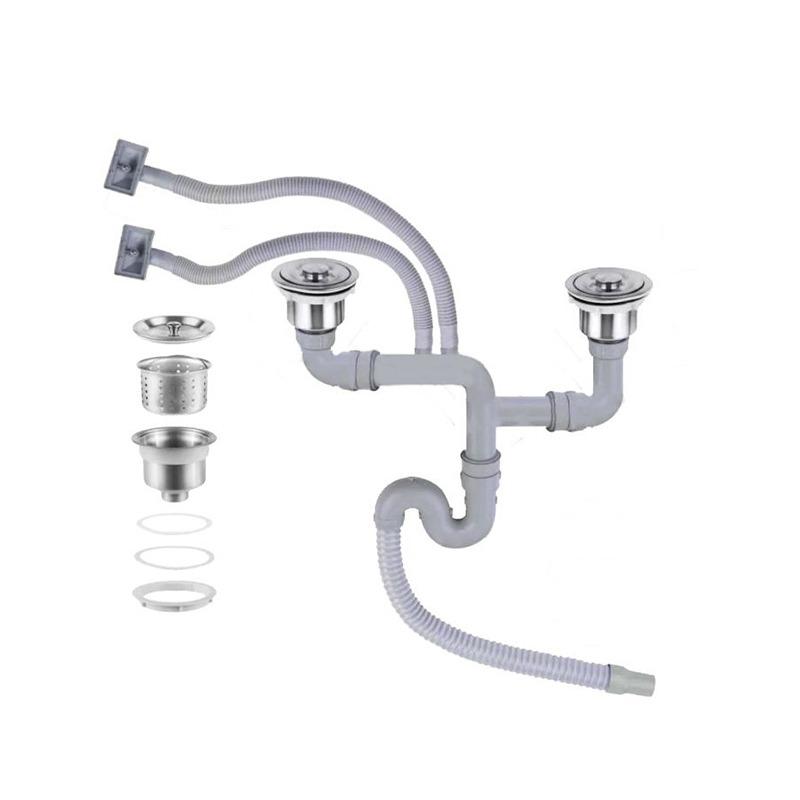 Chậu rửa bát inox 2 hố lắp âm KAFF KF-HM8245BI 9