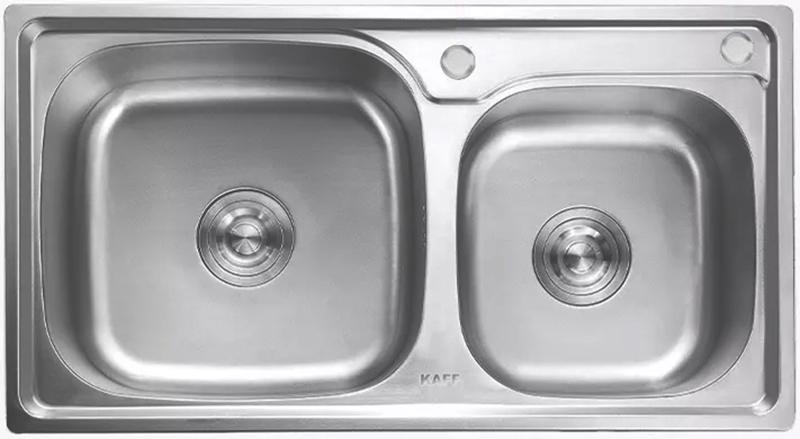Chậu rửa bát inox 2 hố lệch KAFF KF-P8143 7