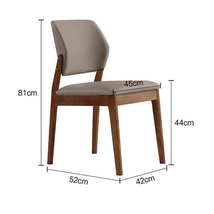 Ghế ăn bằng gỗ nguyên khối tựa lưng đơn giản kiểu Ý GH843B 5