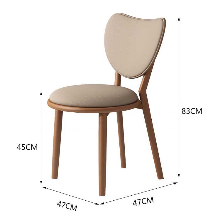 Ghế ăn gỗ nguyên khối tựa lưng da cao cấp GH8514 10