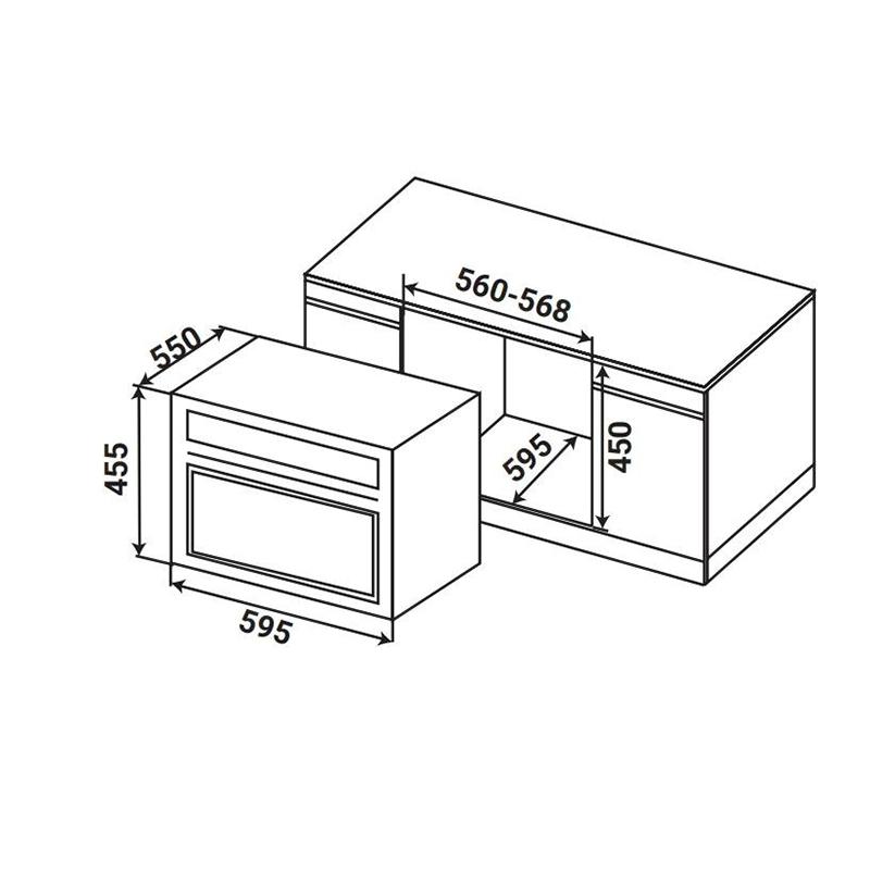Lò vi sóng kết hợp nướng âm tủ cao cấp KAFF KF-OMS44L 12