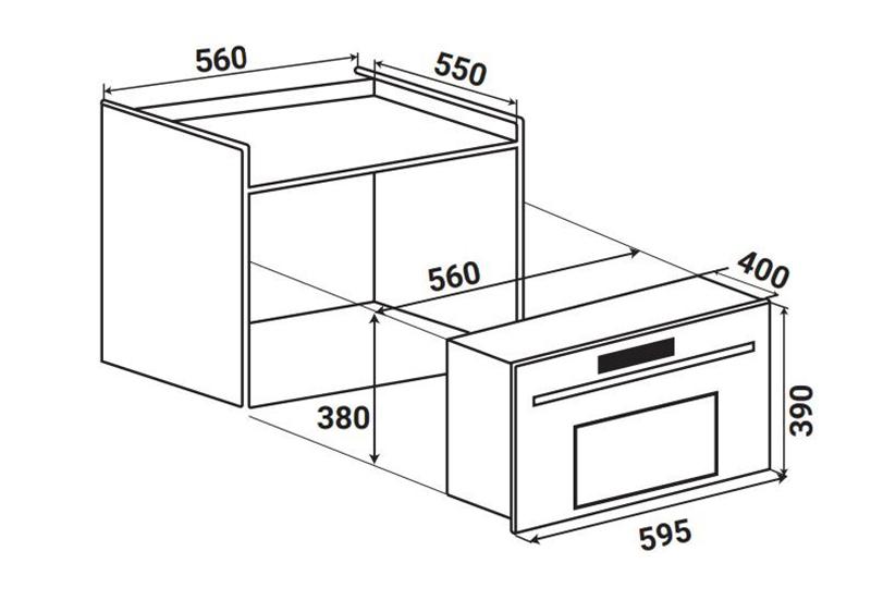 Lò vi sóng kết hợp nướng âm tủ KAFF KF- MC02 11