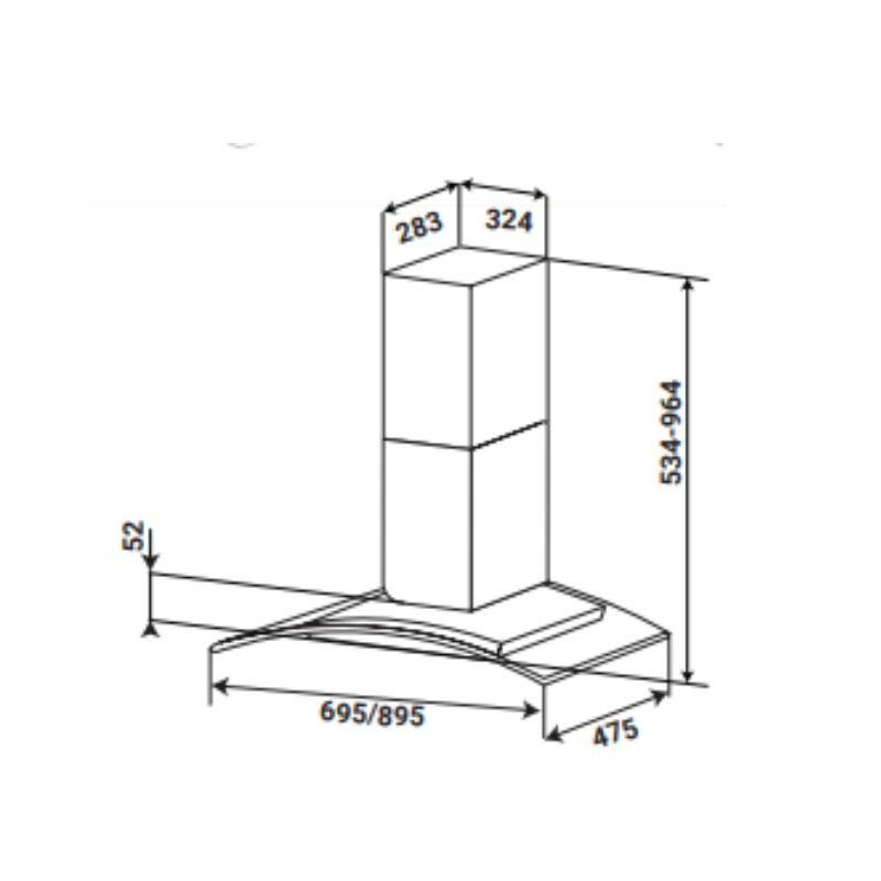 Máy hút mùi chính hãng, giá tốt KAFF KF-GB107PB (2)