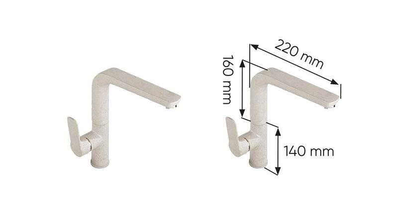 Vòi rửa đá nóng lạnh cao cấp KAFF KF-C6 4