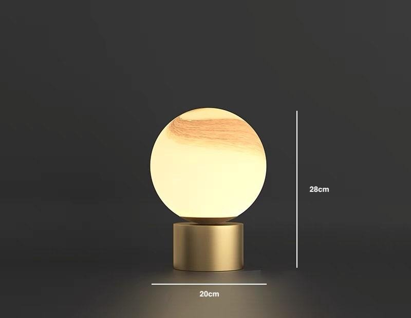 Đèn bàn bằng đồng quả cầu thuỷ tinh đơn tối giản ZHM610 20