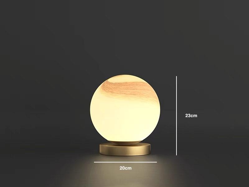 Đèn bàn bằng đồng quả cầu thuỷ tinh đơn tối giản ZHM610 22
