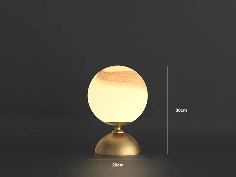 Đèn bàn bằng đồng quả cầu thuỷ tinh đơn tối giản ZHM610 17