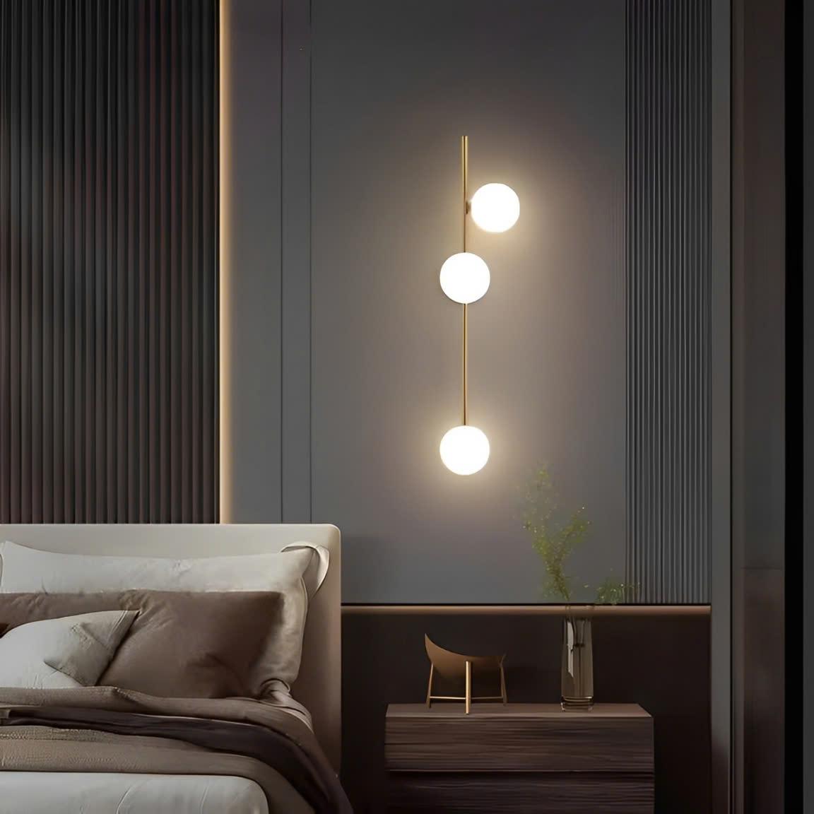 Đèn gắn tường bằng đồng dải dài hình hạt đậu kiểu Bắc Âu ZHM411 10