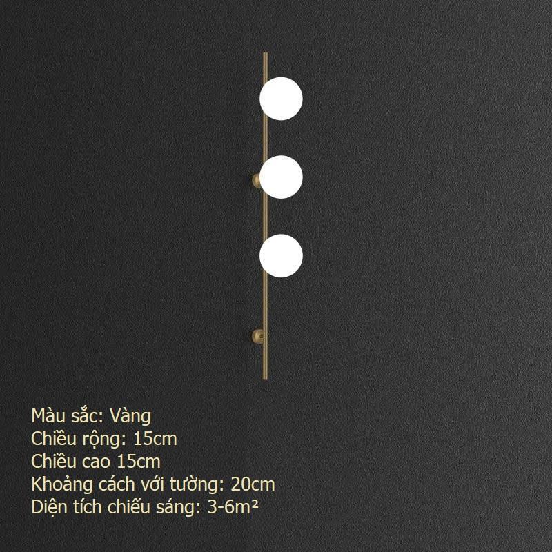 Đèn gắn tường đầu giường thủy tinh hình cầu Bắc Âu ZHM440 12