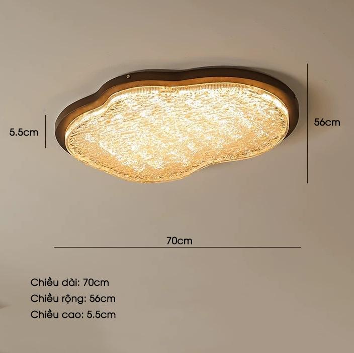 Đèn ốp trần lá vàng lấp lánh cổ điển kiểu Mỹ DG813 16