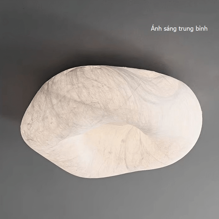 Đèn ốp trần lụa tơ tằm hình bánh donut kiểu Nhật Bản DG268 18