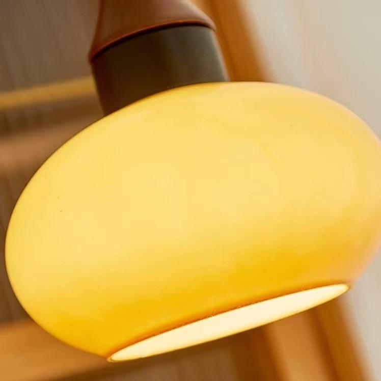 Đèn thả trần thủy tinh gỗ nguyên khối tối giản DG861 20