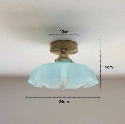 Đèn thả trần thủy tinh nhiều màu kiểu Pháp cổ điển DG875 19