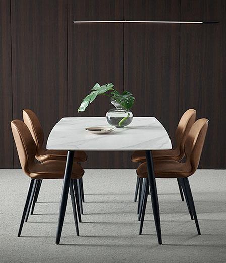 Ghế ăn bọc da tối giản kiểu Ý SEN910 10