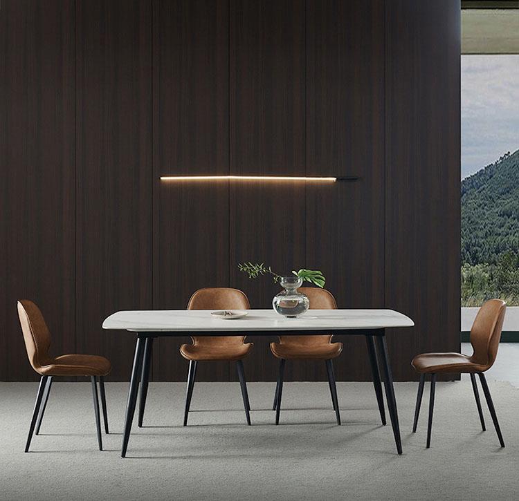 Ghế ăn bọc da tối giản kiểu Ý SEN910 9