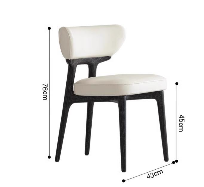 Ghế ăn tựa lưng gỗ nguyên khối kiểu Bắc Âu SHM093 11