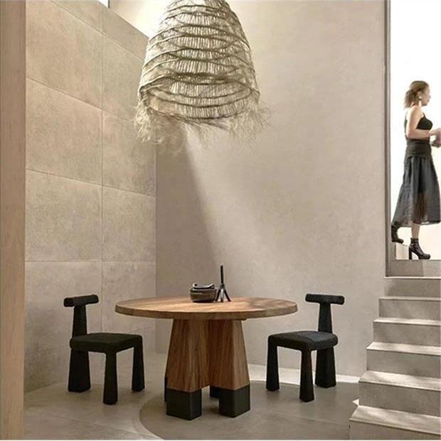 Ghế bọc vải giả lông cừu phong cách Wabi Sabi đa năng FAD726 7