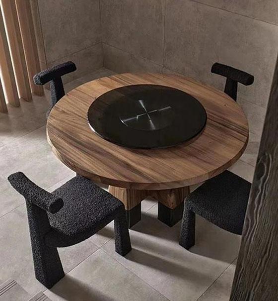 Ghế bọc vải giả lông cừu phong cách Wabi Sabi đa năng FAD726 6