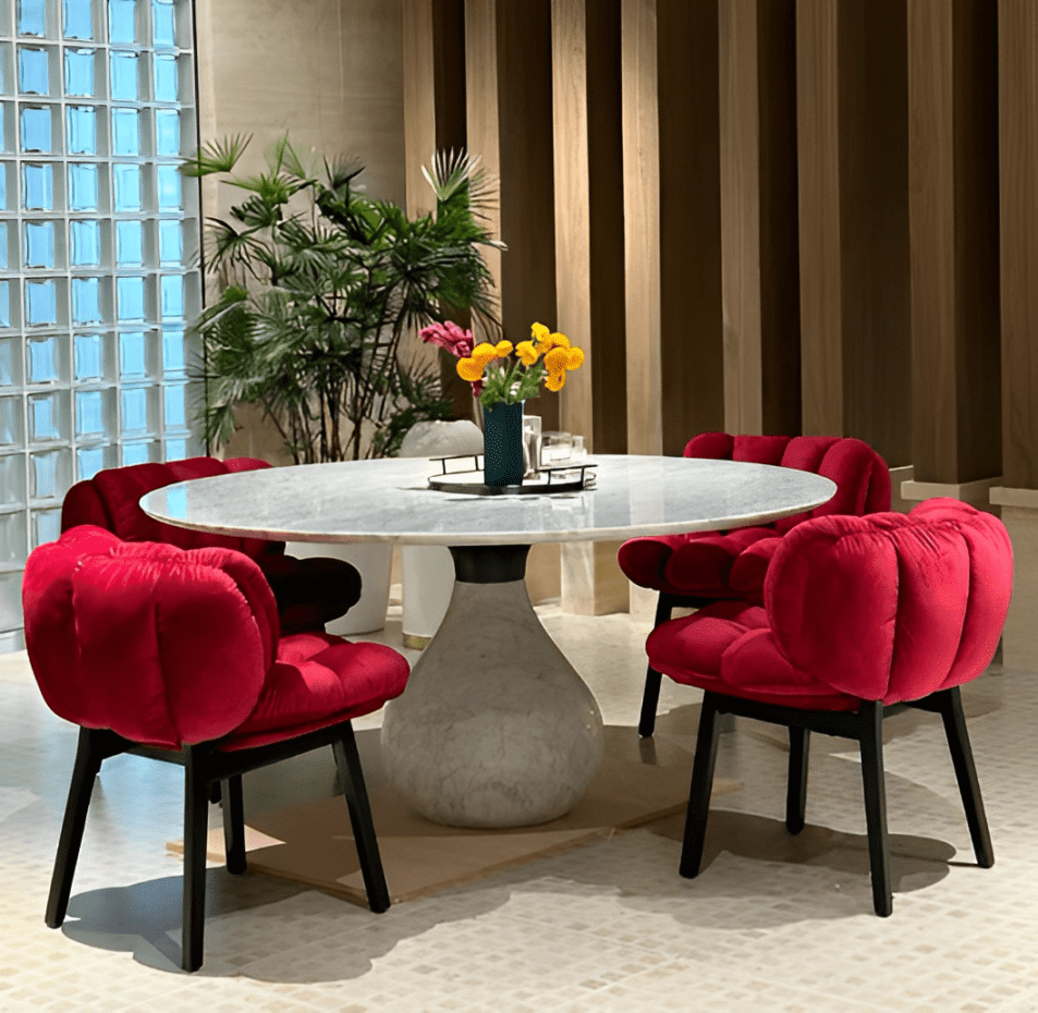 Ghế cafe thư giãn bọc nhung hiện đại Bắc Âu SMH145 9