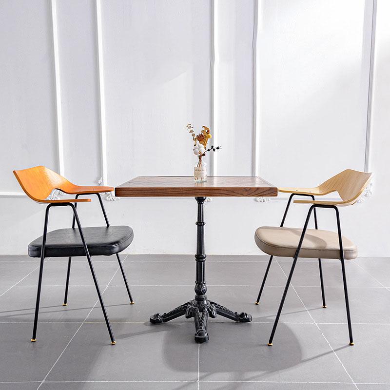 Ghế cafe tựa lưng gỗ có tay vịn kiểu Mỹ SEN457 5