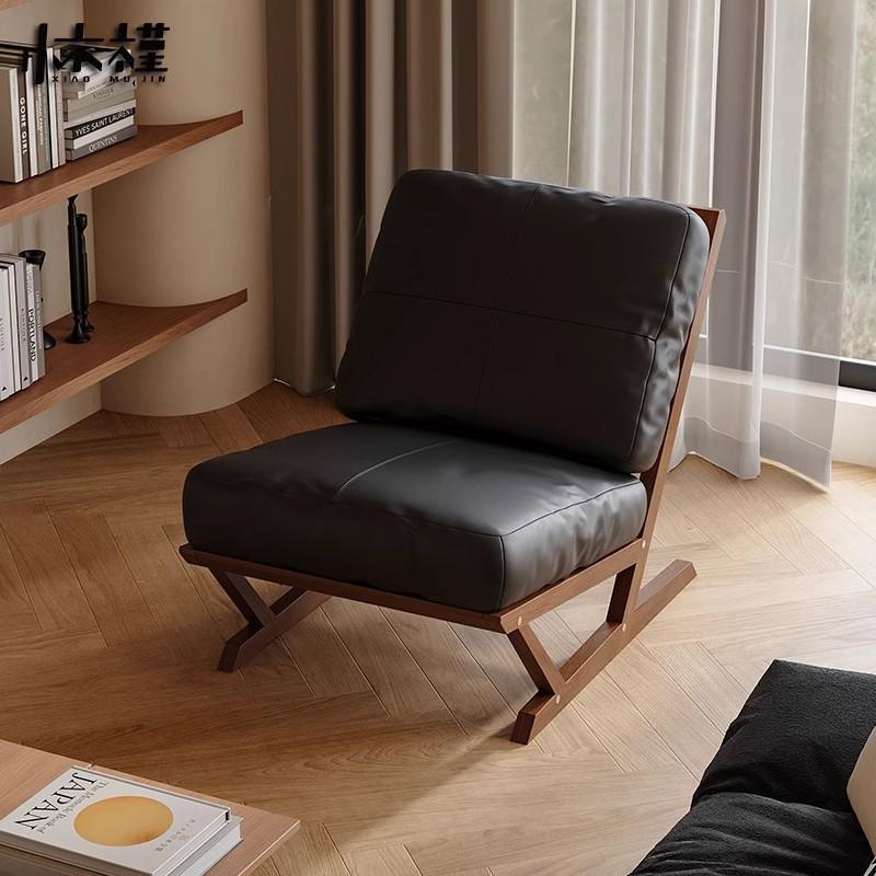 Ghế Sofa đơn bọc da khung gỗ thư giãn đọc sách SAB762 10