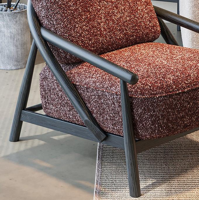 Ghế sofa đơn Earl bọc vải Cashmere phong cách cổ điển SAB353 12