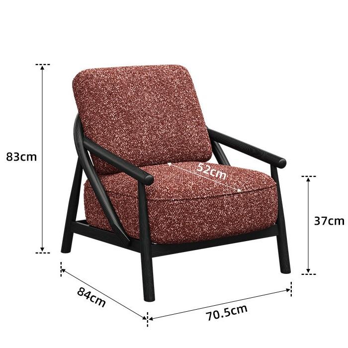 Ghế sofa đơn Earl bọc vải Cashmere phong cách cổ điển SAB353 10