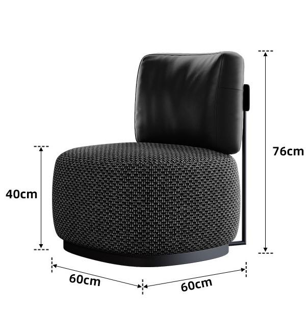 Ghế sofa đơn tựa lưng bọc da tối giản kiểu Bắc Âu SAB773 12