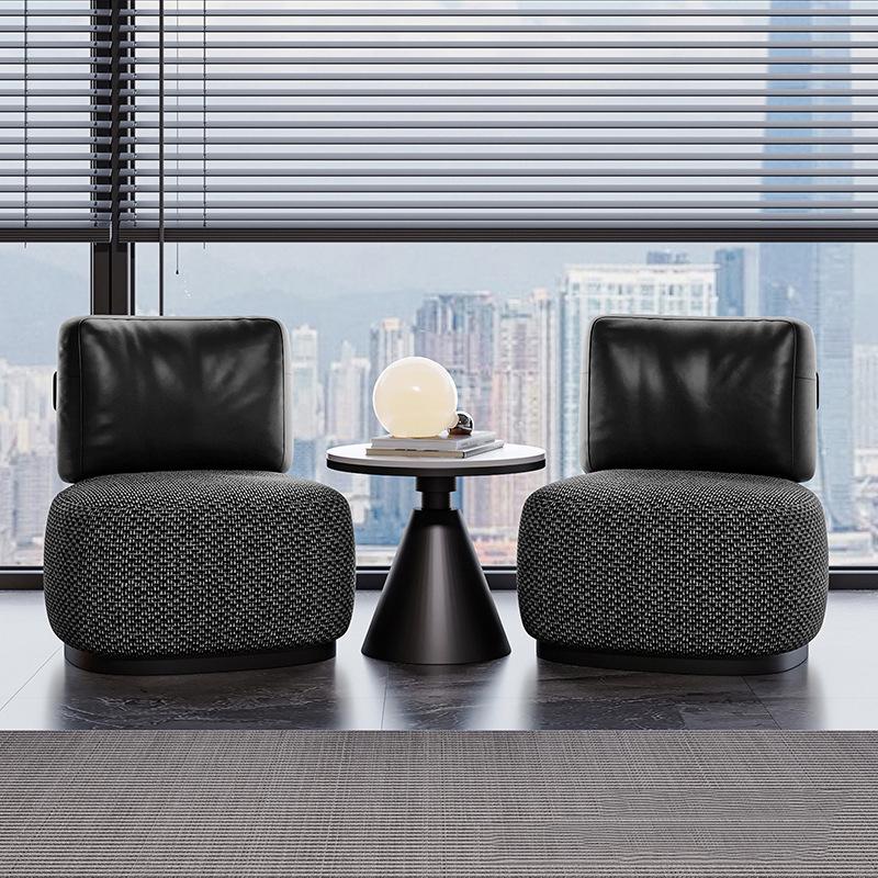 Ghế sofa đơn tựa lưng bọc da tối giản kiểu Bắc Âu SAB773 8