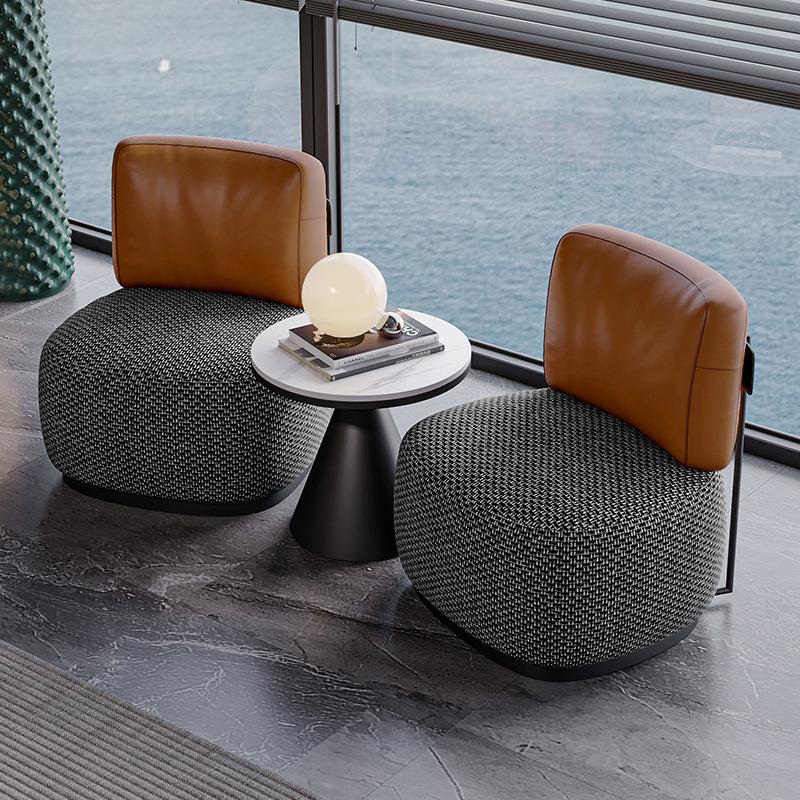 Ghế sofa đơn tựa lưng bọc da tối giản kiểu Bắc Âu SAB773 15