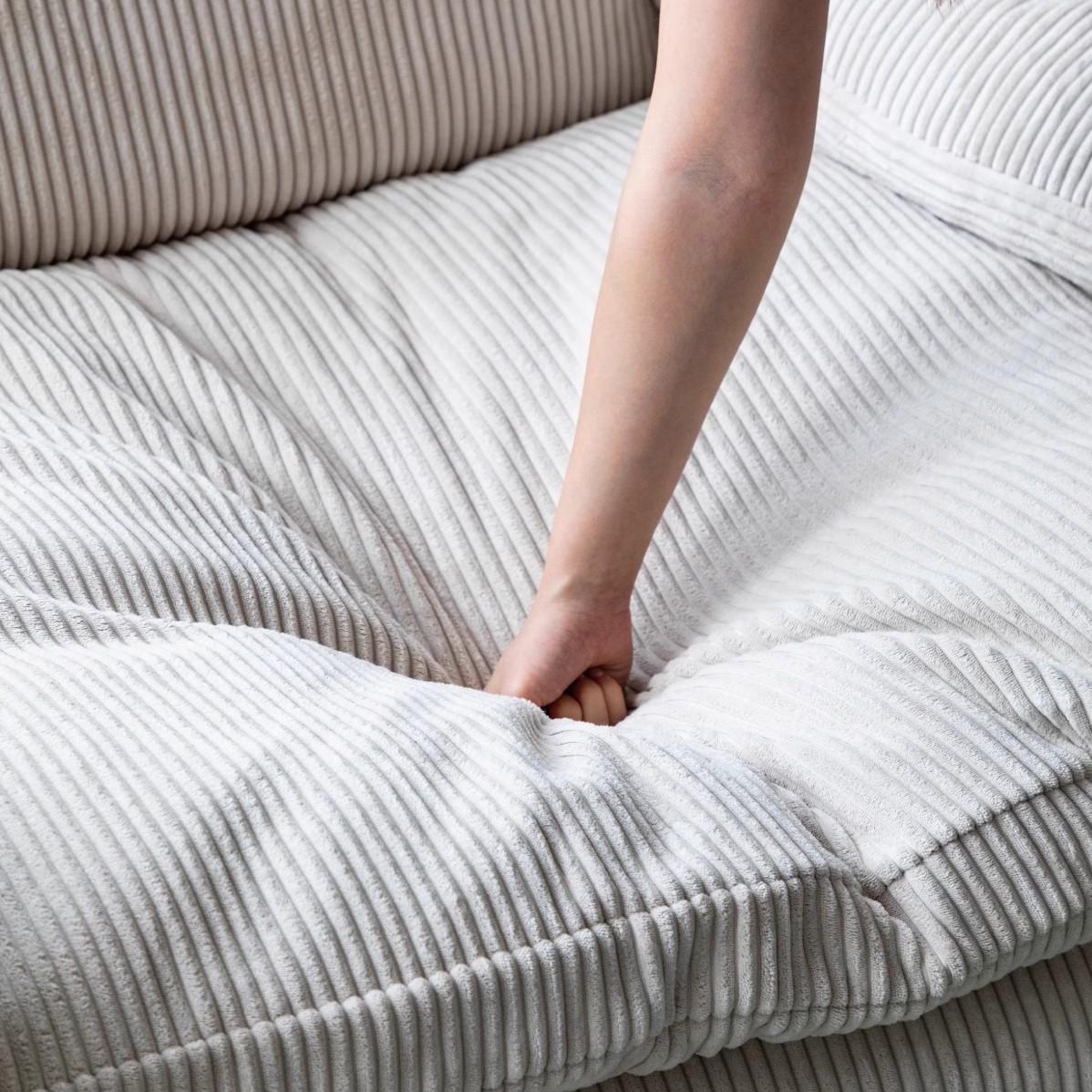 Ghế sofa lười thư giãn lưng tựa vải nhung kẻ sọc FAD936 13